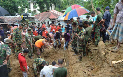  Bangladesh thường xuyên hứng chịu các vụ lở đất, lũ lụt vào mỗi mùa mưa. (Ảnh minh họa: Internet)