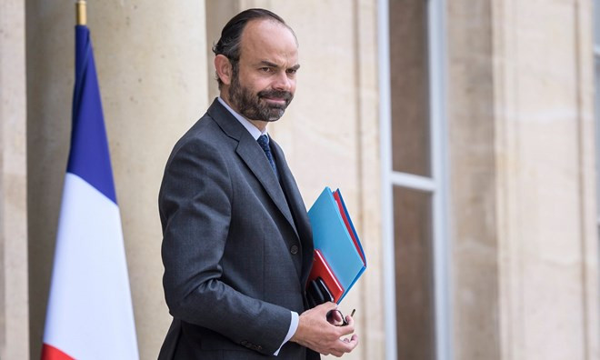 Thủ tướng Pháp Edouard Philippe tuyên bố chiến thắng thuộc về đảng Nền Cộng hòa Tiến bước. (Ảnh: EPA)