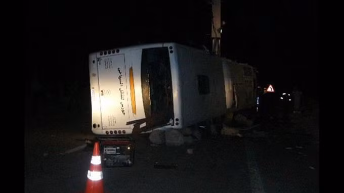  Hiện trường vụ tai nạn ở Sharm el-Sheikh hôm 22-8- Ảnh: AFP