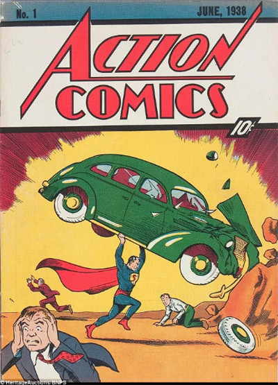 Tập 1 của loạt truyện tranh Action Comics từng có giá chỉ 10 cent khi ra mắt tại Mỹ hồi năm 1938, nhưng các nhà sưu tầm hôm nay sẽ phải trả cả một gia tài để có thể sở hữu ấn bản huyền thoại này.