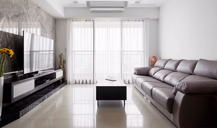 Căn hộ có kết cấu đơn giản nhưng tỉ mỉ thể hiện bầu không khí nhẹ nhàng, thanh lịch.