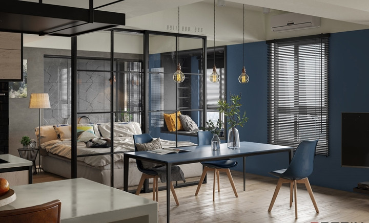 Màn cửa lá sách thiết kế đồng bộ cung cấp ánh sáng cho phòng ăn và phòng ngủ. Màn cửa lá sách thiết kế đồng bộ cung cấp ánh sáng cho phòng ăn và phòng ngủ.