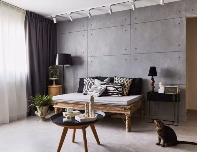 Và căn hộ với diện tích gần 100 m2, phong cách Scandinavia với bảng màu đen - trắng - xám là tất cả tâm huyết của Jeremy. Hiện tại, anh sống trong căn hộ cùng với hai chú mèo.