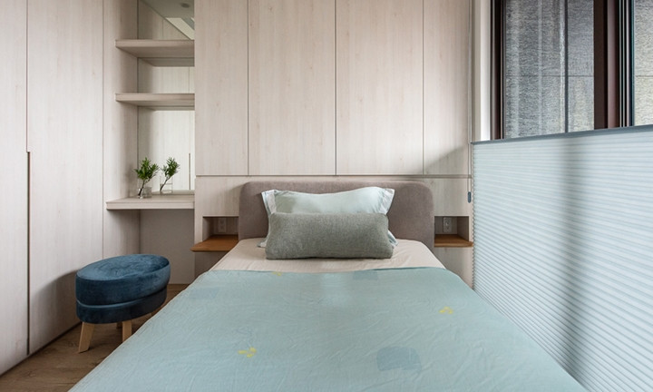 Phòng ngủ trẻ em sắp xếp nội thất đơn giản và dễ dàng thay đổi về sau. Phòng ngủ trẻ em sắp xếp nội thất đơn giản và dễ dàng thay đổi về sau.