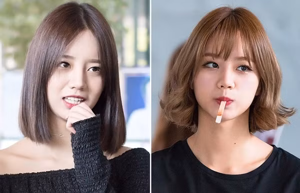 Khuôn mặt và thần thái thay đổi khác nhau với những kiểu tóc khác nhau.