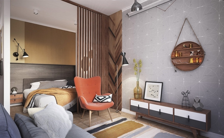 Không gian hạn chế đòi hỏi một cách tiếp cận sáng tạo để bố trí, chủ nhân đã giải quyết được bài toán đó bằng việc chọn nội thất tối giản.