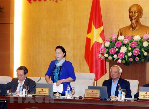 Chủ tịch Quốc hội Nguyễn Thị Kim Ngân chủ trì và phát biểu khai mạc Phiên họp thứ 31 Ủy ban Thường vụ Quốc hội. (Ảnh: Trọng Đức/TTXVN) Chủ tịch Quốc hội Nguyễn Thị Kim Ngân chủ trì và phát biểu khai mạc Phiên họp thứ 31 Ủy ban Thường vụ Quốc hội. (Ảnh: Trọng Đức/TTXVN)