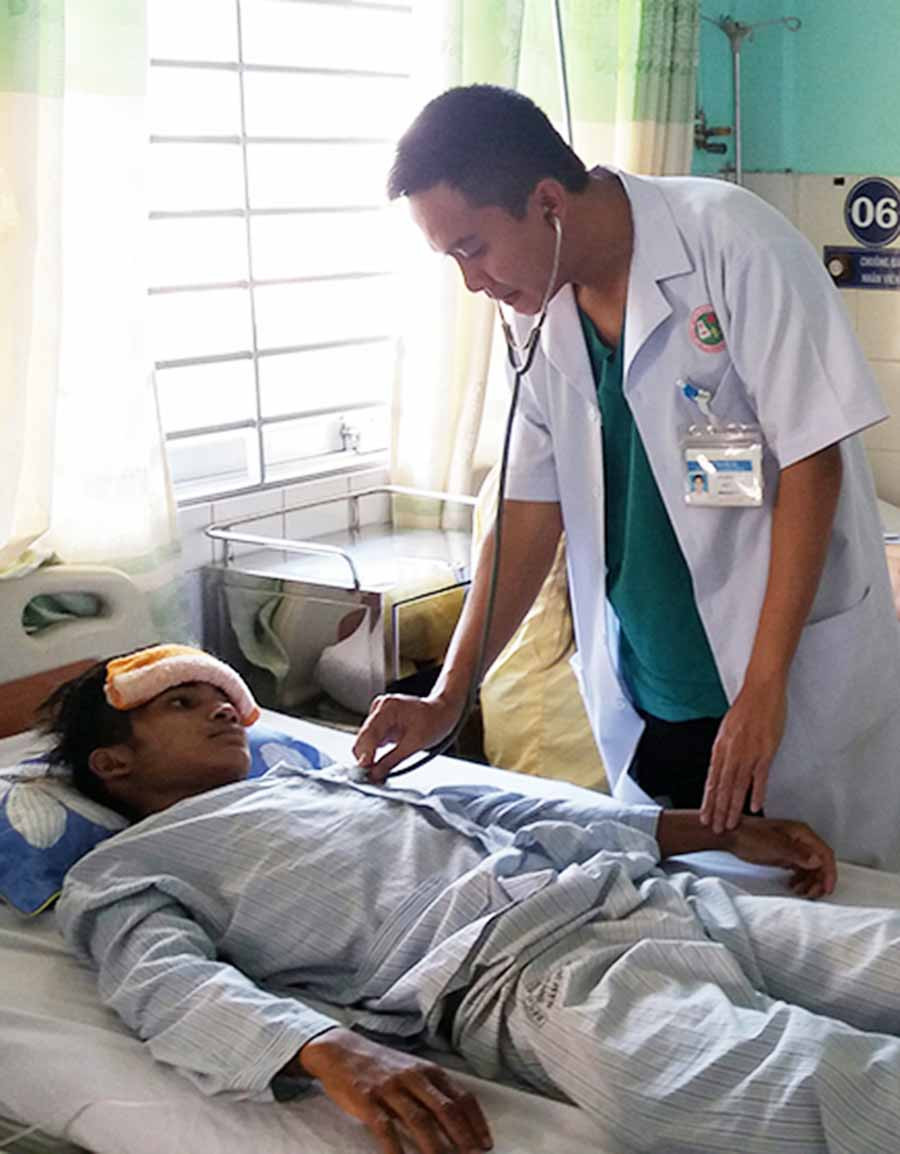 Sau ca phẫu thuật, bệnh nhân Sơn đang phục hồi sức khỏe tốt. Ảnh: N.N