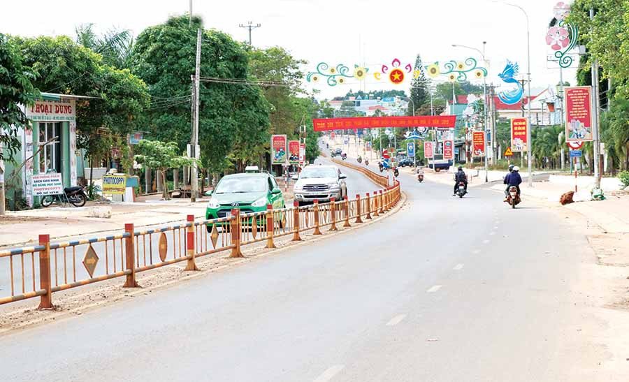 Một góc thị trấn Chư Ty, huyện Đức Cơ. Ảnh: V.L Một góc thị trấn Chư Ty, huyện Đức Cơ. Ảnh: V.L