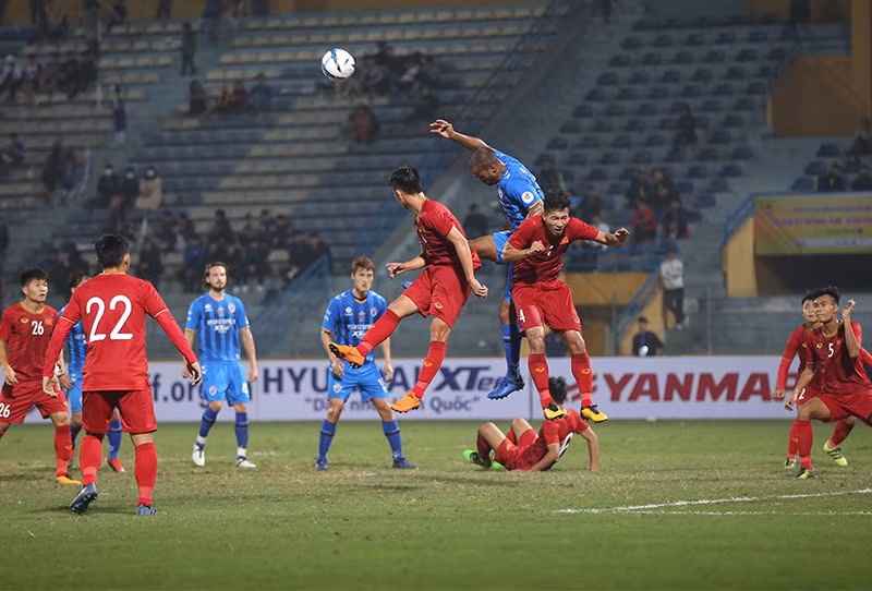 U22 Việt Nam có trận hoà rất đáng khen trước Ulsal, Hàn Quốc. Ảnh S.N