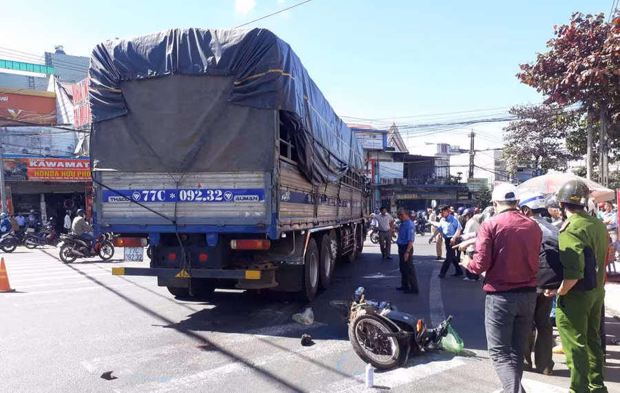 Hiện trường vụ tai nạn. Ảnh: Văn Ngọc