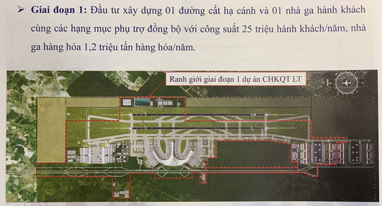 Phương án thiết kế giai đoạn 1 CHKQT Long Thành - Ảnh: VPG Phương án thiết kế giai đoạn 1 CHKQT Long Thành - Ảnh: VPG
