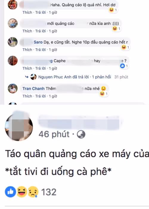 Nhiều phản hồi không hài lòng khi chương trình lạm dụng quảng cáo các nhãn hàng.