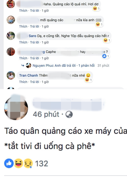 Nhiều phản hồi không hài lòng khi chương trình lạm dụng quảng cáo các nhãn hàng.