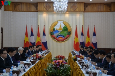 Tổng Bí thư, Chủ tịch nước Nguyễn Phú Trọng hội kiến Thủ tướng Lào Thongloun Sisoulith Tổng Bí thư, Chủ tịch nước Nguyễn Phú Trọng hội kiến Thủ tướng Lào Thongloun Sisoulith