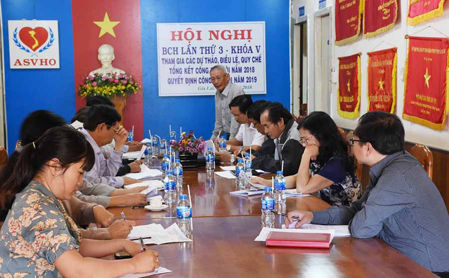 Quang cảnh cuộc họp tổng kết của Hội Bảo trợ Người Khuyết tật và Bảo vệ quyền trẻ em tỉnh. Ảnh: H.P Quang cảnh cuộc họp tổng kết của Hội Bảo trợ Người Khuyết tật và Bảo vệ quyền trẻ em tỉnh. Ảnh: H.P