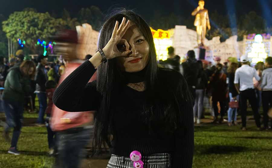  Bạn Hồ Hoàng Trâm Anh (du khách đến từ Đà Nẵng). Ảnh: Chí Hào