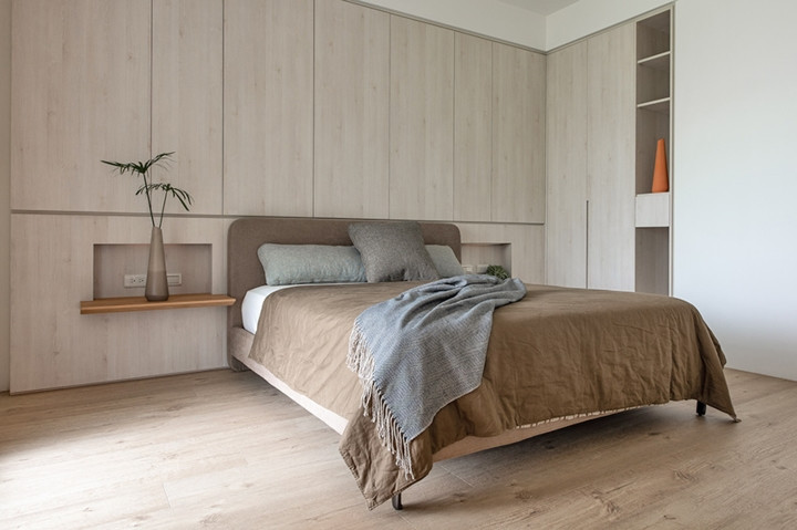 Thiết kế tủ âm tường giúp không gian phòng ngủ thêm thoáng đãng. Thiết kế tủ âm tường giúp không gian phòng ngủ thêm thoáng đãng.