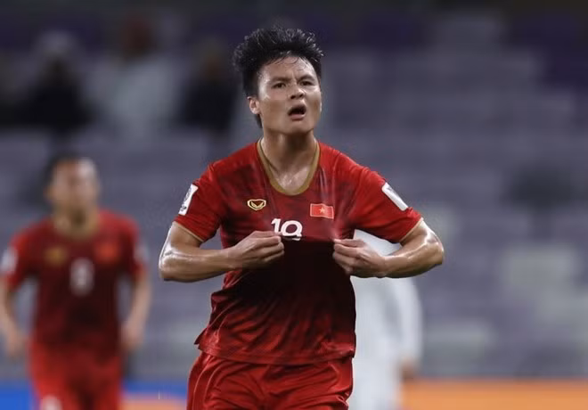 Quang Hải ăn mừng bàn thắng vào lưới Yemen. (Nguồn: AFC)