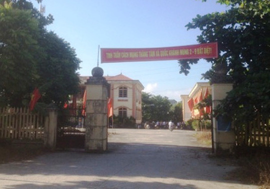 UBND xã Ninh Vân, nơi ông Phạm Văn Tính làm cán bộ chính sách đã ăn chặn tiền tuất liệt sĩ, mai táng phí người có công