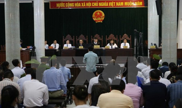 Toàn cảnh một phiên xét xử vụ án Hà Văn Thắm. (Ảnh: Doãn Tấn/TTXVN) Toàn cảnh một phiên xét xử vụ án Hà Văn Thắm. (Ảnh: Doãn Tấn/TTXVN)