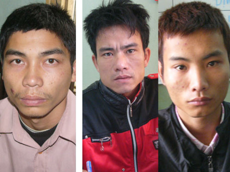 Tử tù Min (giữa) cùng đồng phạm thời điểm bị bắt sau khi gây án, năm 2011. Ảnh: TL