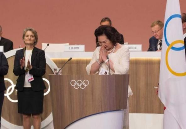 Bà Patama tại đại hội IOC.