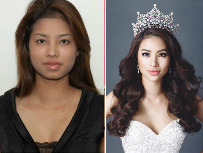 Mặc dù được nhận xét rằng nhan sắc Hoa hậu Phạm Hương cách đây vài năm chưa thực sự nổi bật. Tuy nhiên, vẫn có thể phủ nhận được những nét đẹp khá Tây với mắt to và bờ môi gợi cảm của cô.