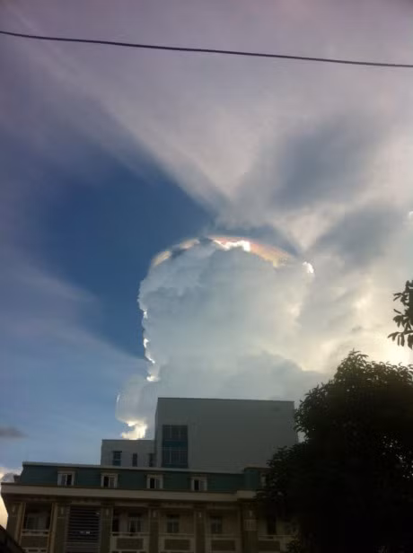 Hình ảnh đám mây được chụp ở TP. Buôn Ma Thuột. Ảnh Phạm Đình Quang Anh