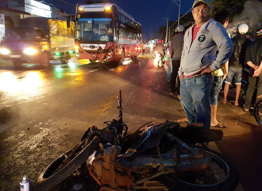 Hiện trường vụ tai nạn khiến 1 người tử vong.