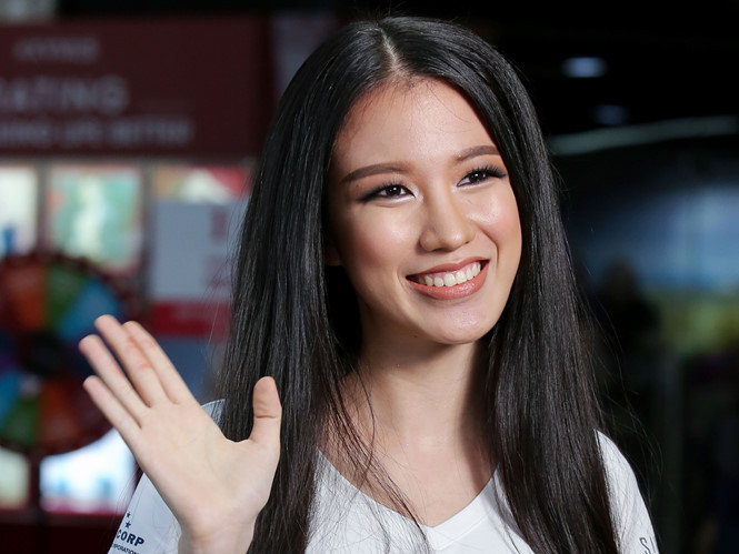 Vũ Thị Tuyết Trang, một trong những thí sinh đầu tiên lọt vào bán kết.