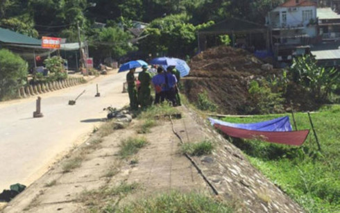 Hiện trường phát hiện thi thể nạn nhân. Ảnh CACC