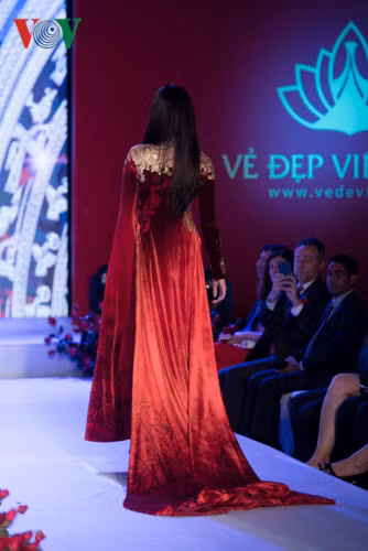 Được biết thiết kế áo dài này đã được nhà thiết kế Đỗ Trịnh Hoài Nam thực hiện trong vòng 6 tháng.