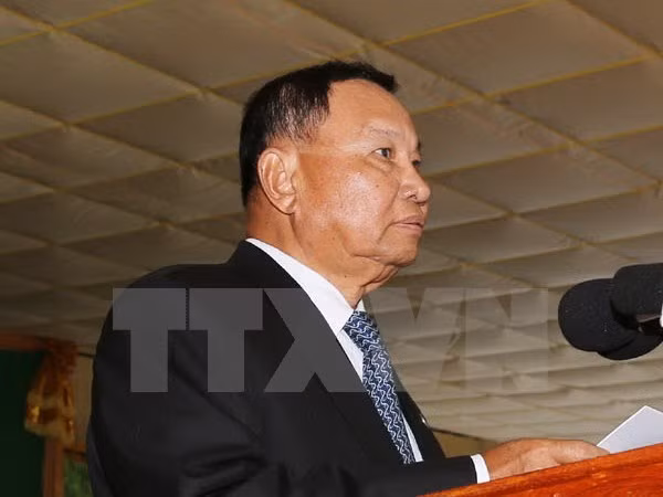  Chủ tịch Thượng viện Campuchia Samdech Say Chhum. (Ảnh Trí Dũng/TTXVN)