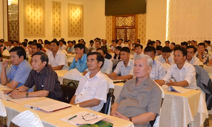  Lãnh đạo các địa phương tham gia lớp tập huấn. Ảnh: Lê Nam