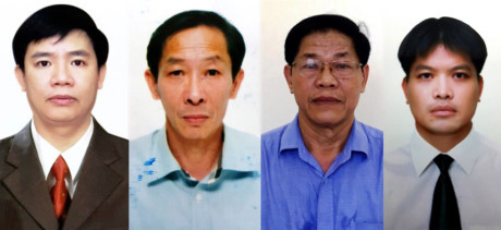 Ông Lê Đình Mậu (bìa trái) và 3 bị can trong vụ án. Ảnh: Bộ Công an. Ông Lê Đình Mậu (bìa trái) và 3 bị can trong vụ án. Ảnh: Bộ Công an.