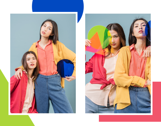 Cả hai cũng khẳng định tình bạn khăng khít thông qua những bộ cánh xuyệt tông và những trang phục đôi xinh xắn.