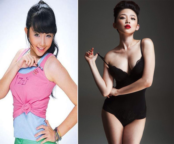  Trái với hình ảnh nóng bỏng, quyến rũ như hiện tại, Tóc Tiên thời mới bước chân vào nghề là một cô nàng dễ thương, ngọt ngào với mái tóc dài nữ tính.