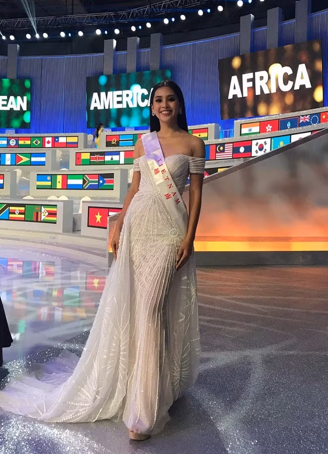 Tiểu Vy thi đấu quốc tế. Ảnh: SV