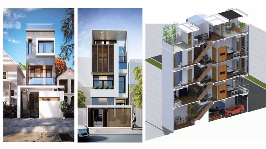 Do tính độc đáo của thiết kế nên nhà lệch tầng cần được đầu tư, chú trọng về nội thất để đem lại hiệu quả thẩm mỹ cao. Đồ họa: Đức Mạnh