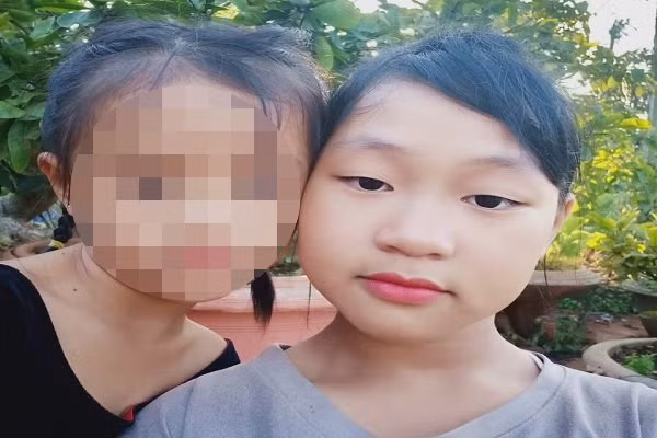 Bé Như trước khi mất tích vào đêm 9-12