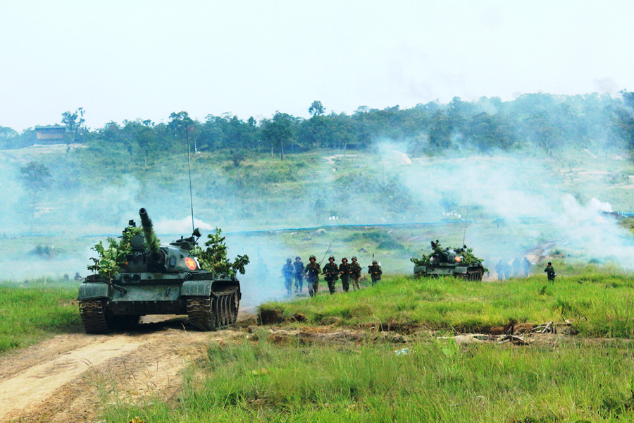 Quân đoàn 3 diễn tập, sẵn sàng chiến đấu. Ảnh: Vĩnh Hoàng