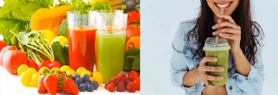 Nước ép hỗn hợp rau là thức uống bổ dưỡng cho sức khỏe và hỗ trợ hiệu quả trong điều trị viêm xoang. Đồ họa: Hồng Nhật