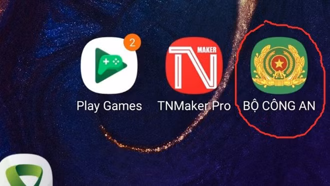 App có logo Bộ Công an của tội phạm dùng để lừa đảo - ẢNH DO CƠ QUAN CÔNG AN CUNG CẤP