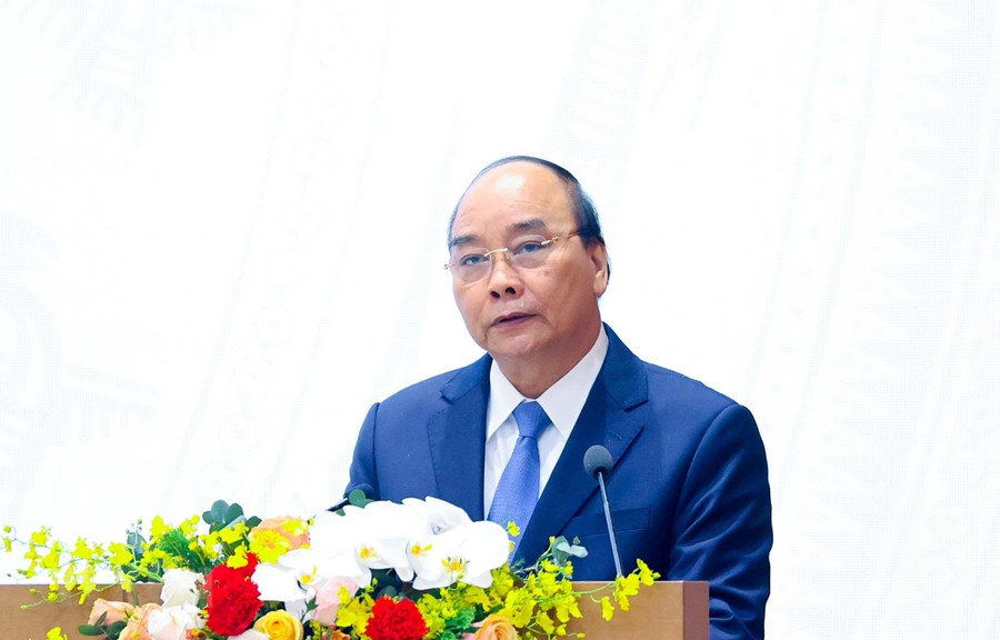 Thủ tướng Nguyễn Xuân Phúc phát biểu kết luận. (Ảnh: Thống Nhất/TTXVN) Thủ tướng Nguyễn Xuân Phúc phát biểu kết luận. (Ảnh: Thống Nhất/TTXVN)