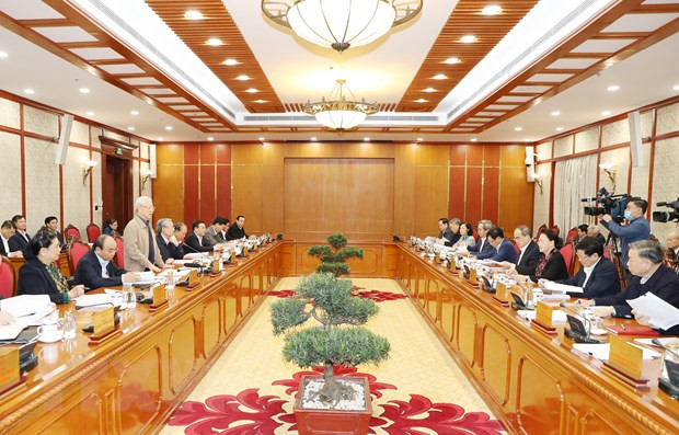 Quang cảnh cuộc họp. (Ảnh: Trí Dũng/TTXVN) Quang cảnh cuộc họp. (Ảnh: Trí Dũng/TTXVN)