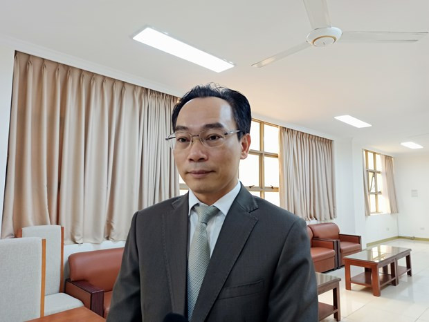  Thứ trưởng Bộ Giáo dục và Đào tạo Hoàng Minh Sơn. (Ảnh: Phạm Mai/Vietnam+)