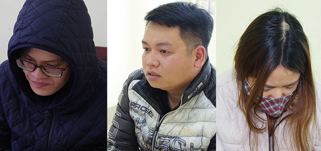  Một số đối tượng trong vụ án. Ảnh: Công an Thái Nguyên