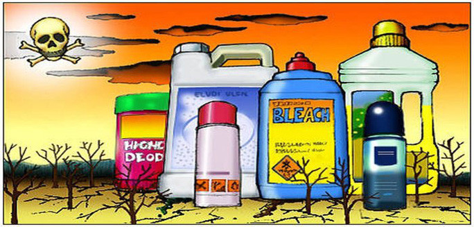  Hóa chất độc hại phải được lưu trữ đúng cách