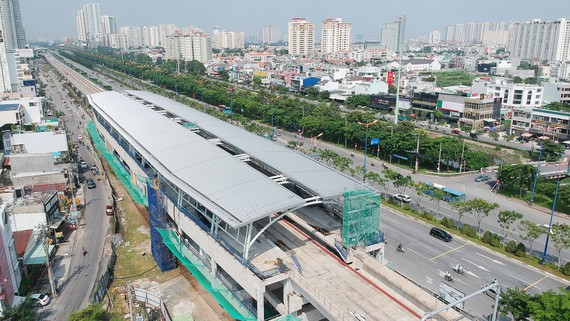 Nhà ga của tuyến metro Bến Thành - Suối Tiên. Ảnh: CAO THĂNG Nhà ga của tuyến metro Bến Thành - Suối Tiên. Ảnh: CAO THĂNG